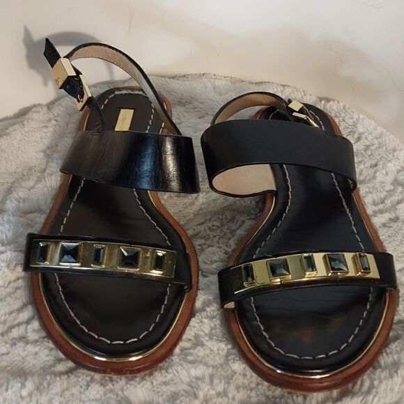 Louis et Cie Leather Gold Woman's Slingback Sandals - Picture 10 of 10
